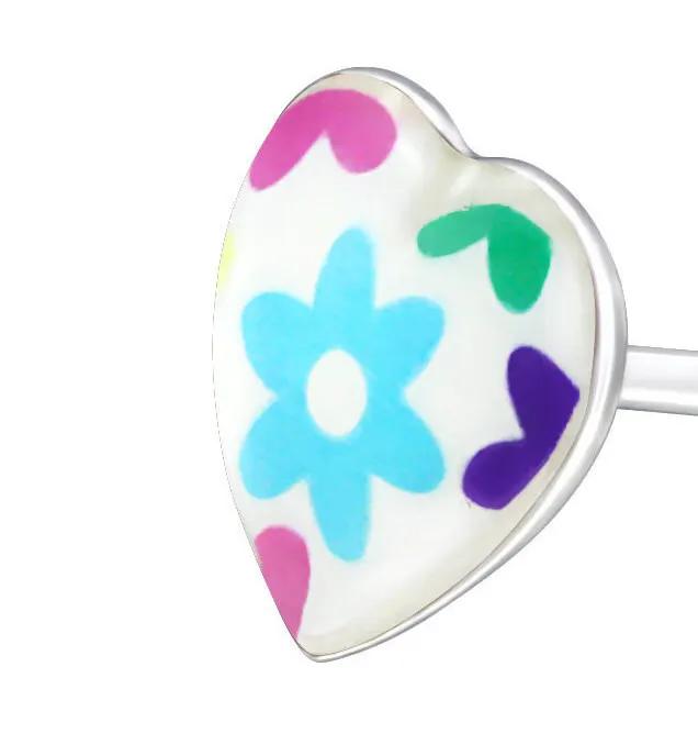 I Love Flowers - 925 Sterling Silver Colourful Ear Studs For Women's Best Friend Gift Bridal Jewellery by Clarissas Boutique London