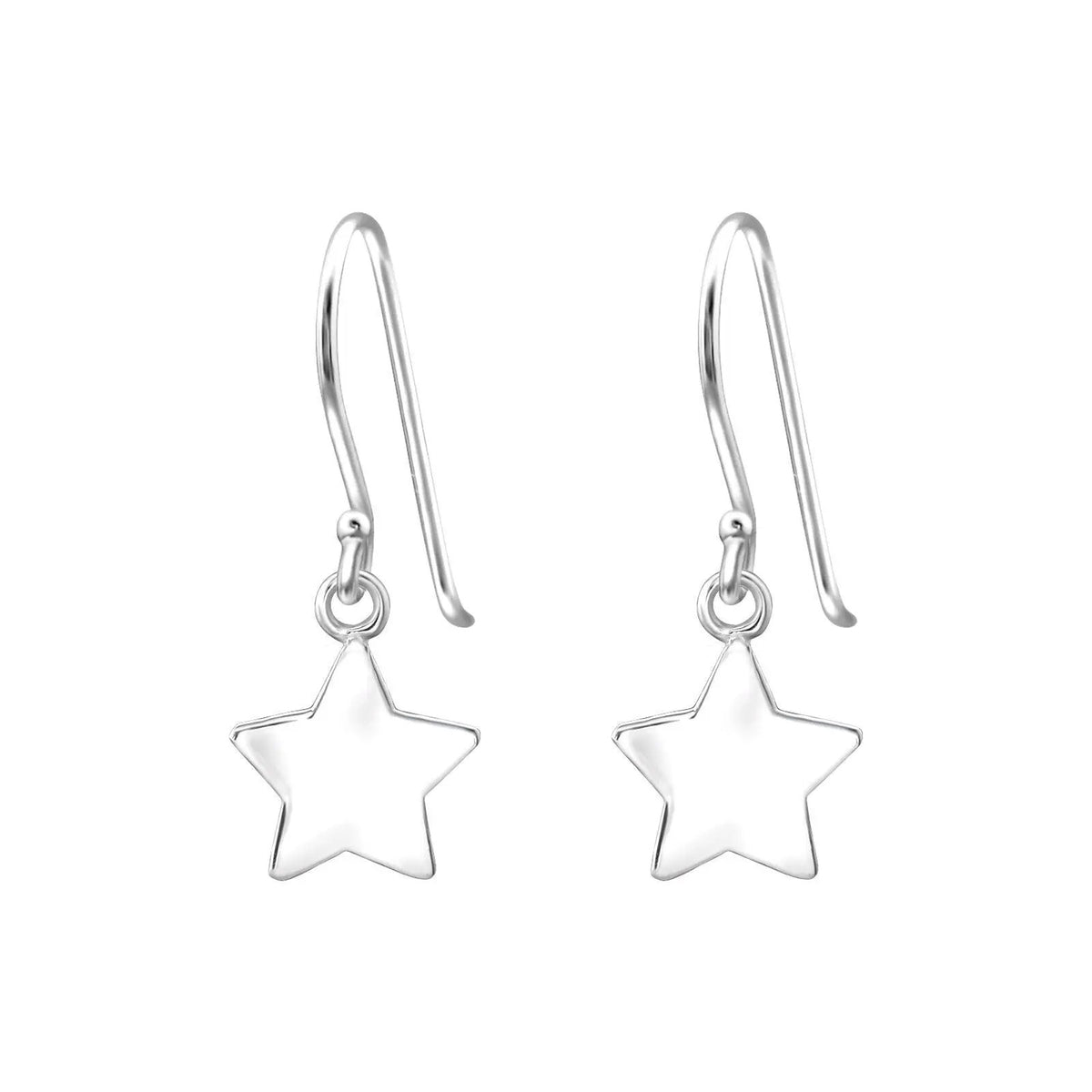 Star - 925 Sterling Silver Plain Earrings For Women's Best Friends Gift, Bridal Jewellery by Clarissas Boutique London
