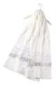 Decorative Gem & Diamante White Sheer Silk Scarf For Women's Wedding Wear Best Friend Gift by Clarissas Boutique London