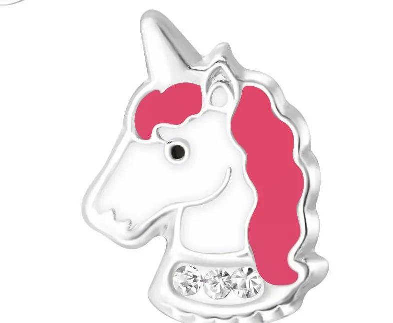 UNICORN - 925 Sterling Silver Crystal Ear Studs by Clarissas Boutique London