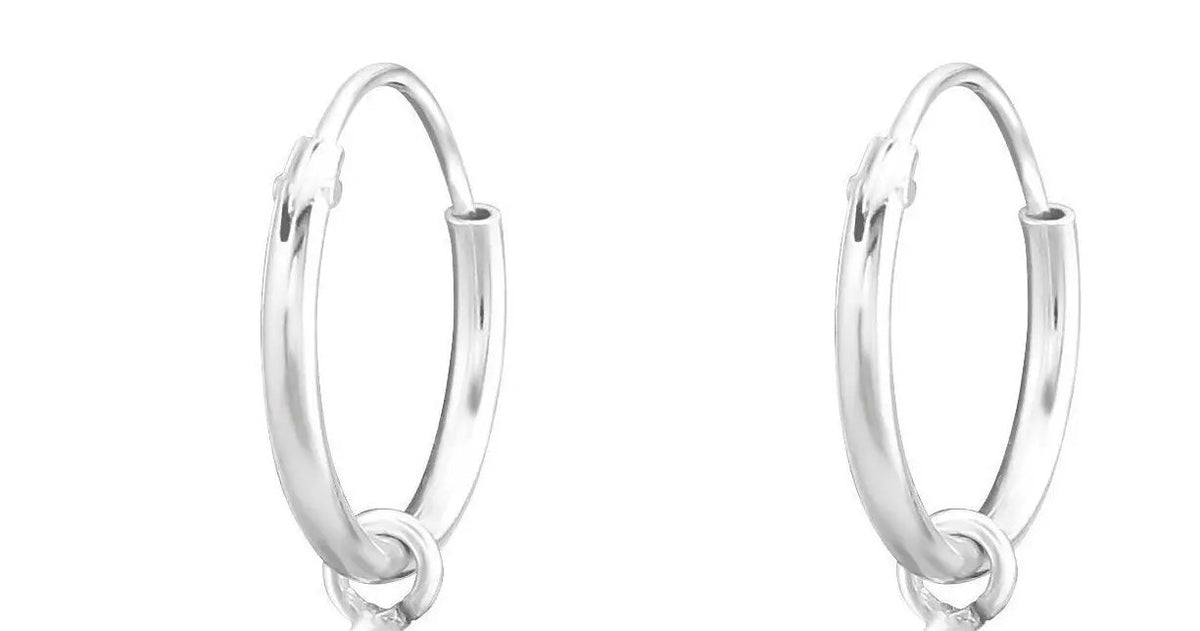 Hanging Eiffel Tower- 925 Sterling Silver Ear Hoops For Women's Girls Best Friends by Clarissas Boutique London