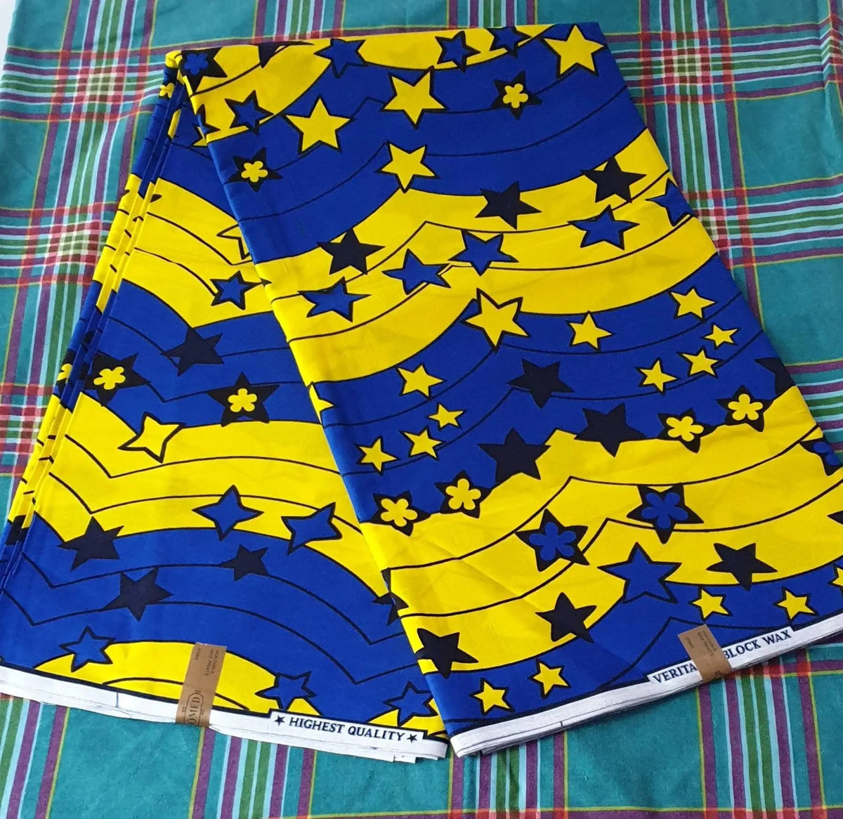 African Print, Ankara Fabric, Multi-colour Stars African Print Fabric, Craft fabrics, Ankara Wax fabric by Clarissas Boutique London