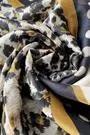 Multi Border Leopard Print Silk Scarf Jungle Vibes by productions and print