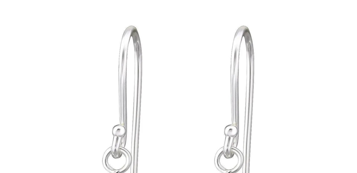 Drop Rectangle Sterling Silver Cubic Zirconia Earrings For Gift Women's Braids Made Birthday Gift For Her by Clarissas Boutique London