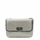Grey Shoulder Bag with Long Chain For Women's Best Friend Gift by Clarissas Boutique