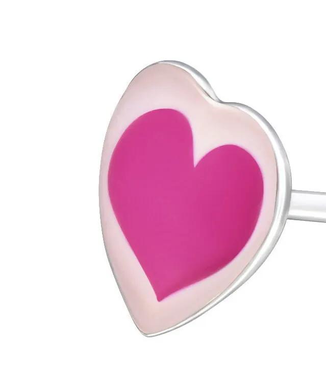 Heart - 925 Sterling Silver Colourful Ear Studs For Women's Best Friends Gift by Clarissas Boutique London
