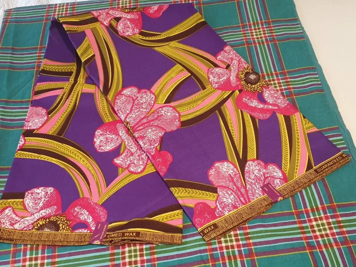African Print Flower And Leaf Patterns, African Ankara Print, Fabric Dress Maker, Wax Sewing Fabric by Clarissas Boutique London