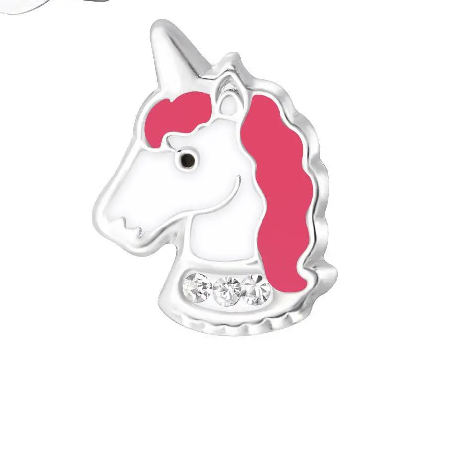 UNICORN - 925 Sterling Silver Crystal Ear Studs by Clarissas Boutique London