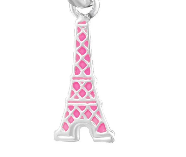 Hanging Eiffel Tower- 925 Sterling Silver Ear Hoops For Women's Girls Best Friends by Clarissas Boutique London