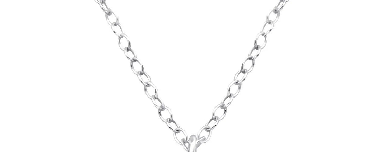 Capital "C" - 925 Sterling Silver Jewelled Necklace For Women's Best Friend Anniversary Gift by Clarissas Boutique London