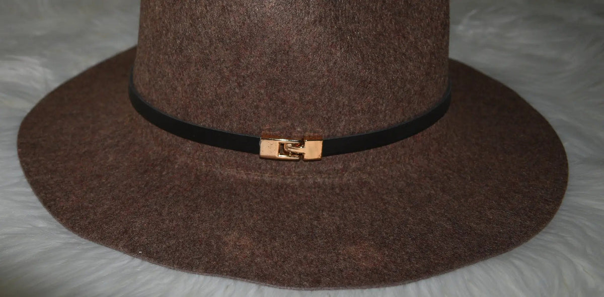 Fedora Felt Hat Buckled Hat by Clarissas Boutique London