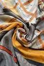 Plaid & Polka Dot Print Silk Scarf With Belt Detail For Women's Best Friend Gift by productions and print