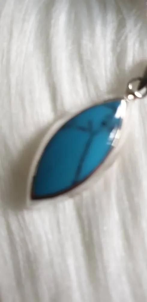 Shield Pendant WIth M.O.P Rear Blue by productions