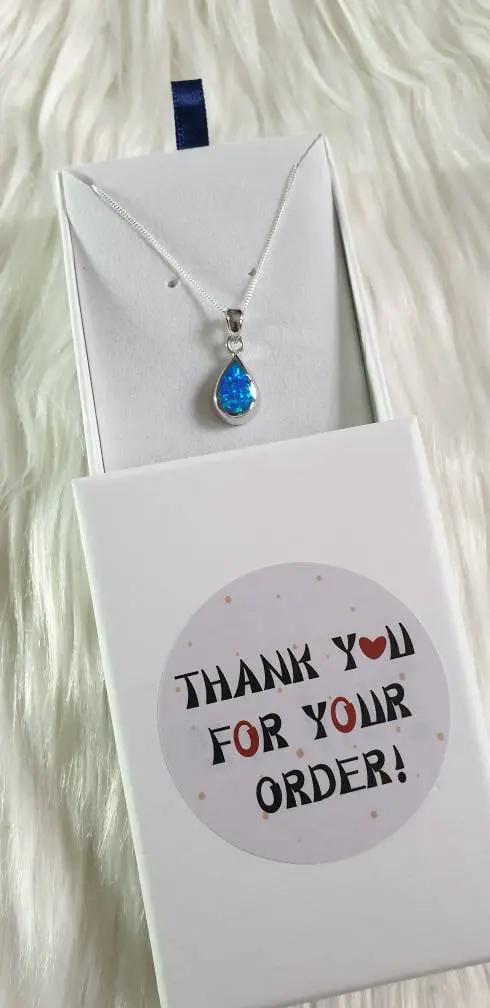 Teardrop Fire Opal Pendant by Clarissas Boutique London