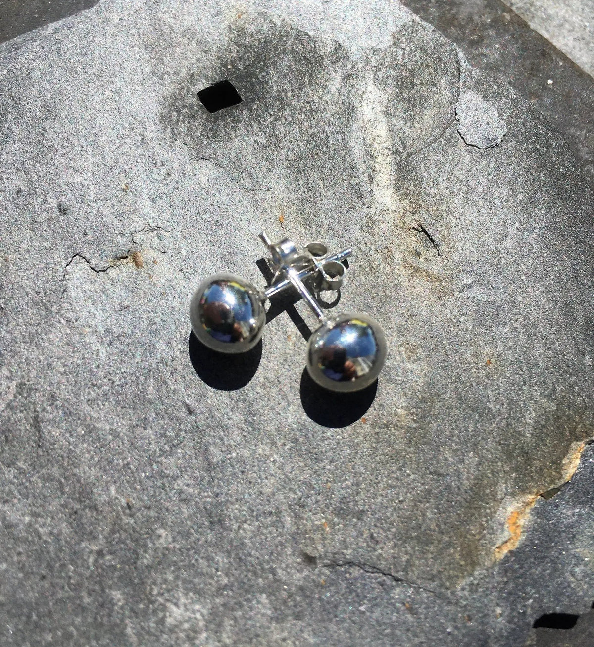 Sterling Silver 8mm Silver Ball Stud In A Lovely Gift Box by productions