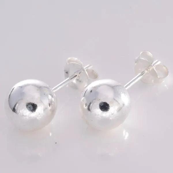 Sterling Silver 8mm Silver Ball Stud In A Lovely Gift Box by productions