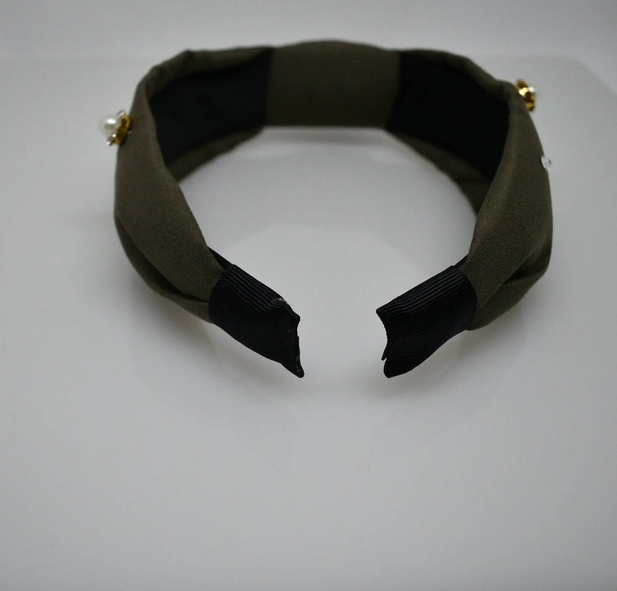 Handmade Emerald Pearl Design Knotted headband. Women's Hairband /Headband by productions