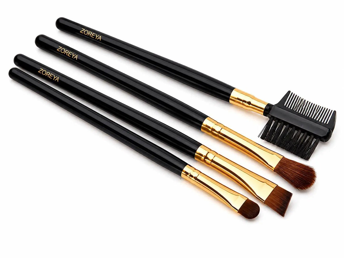Professional Makeup Brush Set of 4 | Eye & Face Perfection Kit – Flawless Application for Women by Clarissas Boutique London