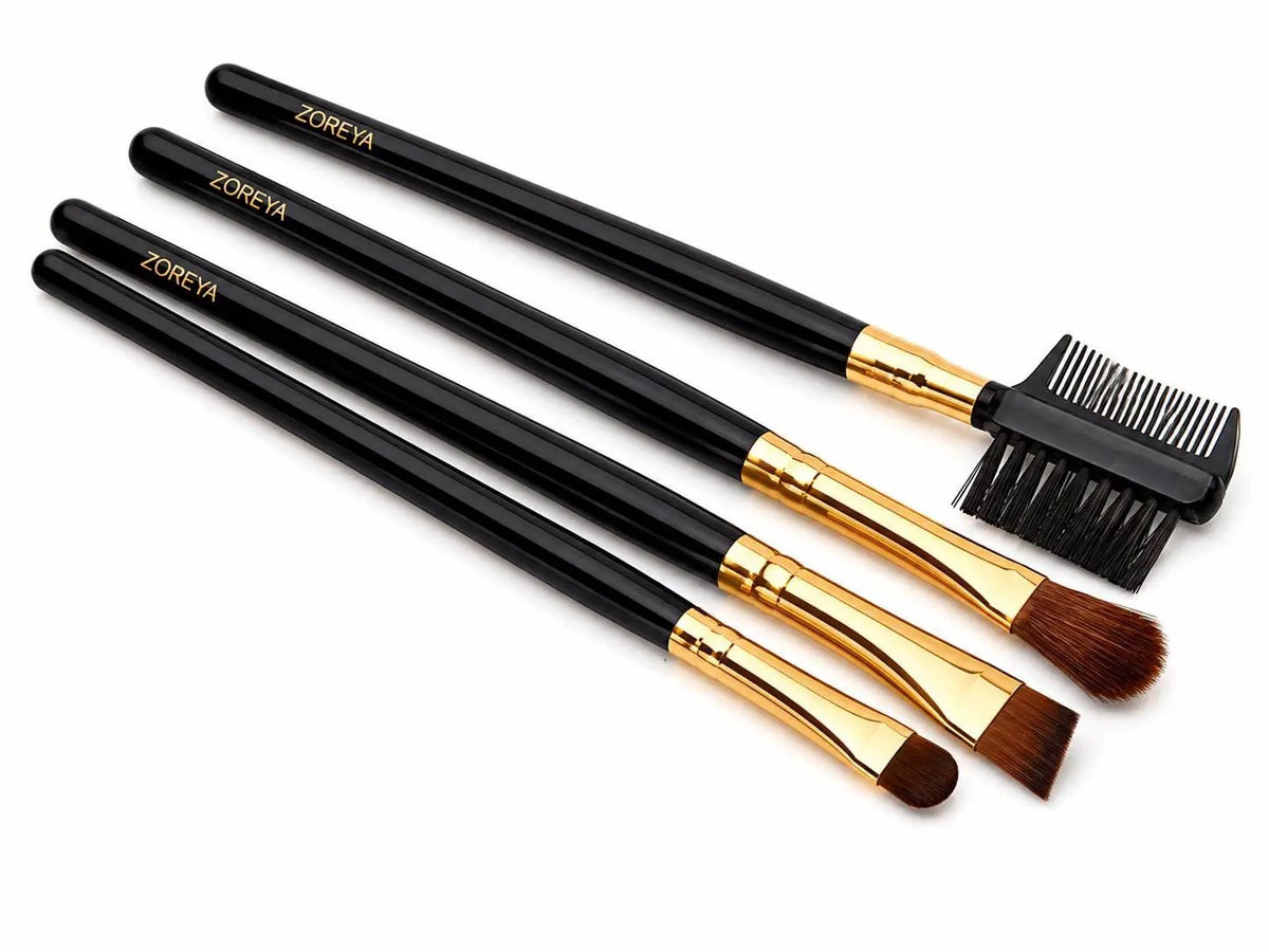 Professional Makeup Brush Set of 4 | Eye & Face Perfection Kit – Flawless Application for Women by Clarissas Boutique London