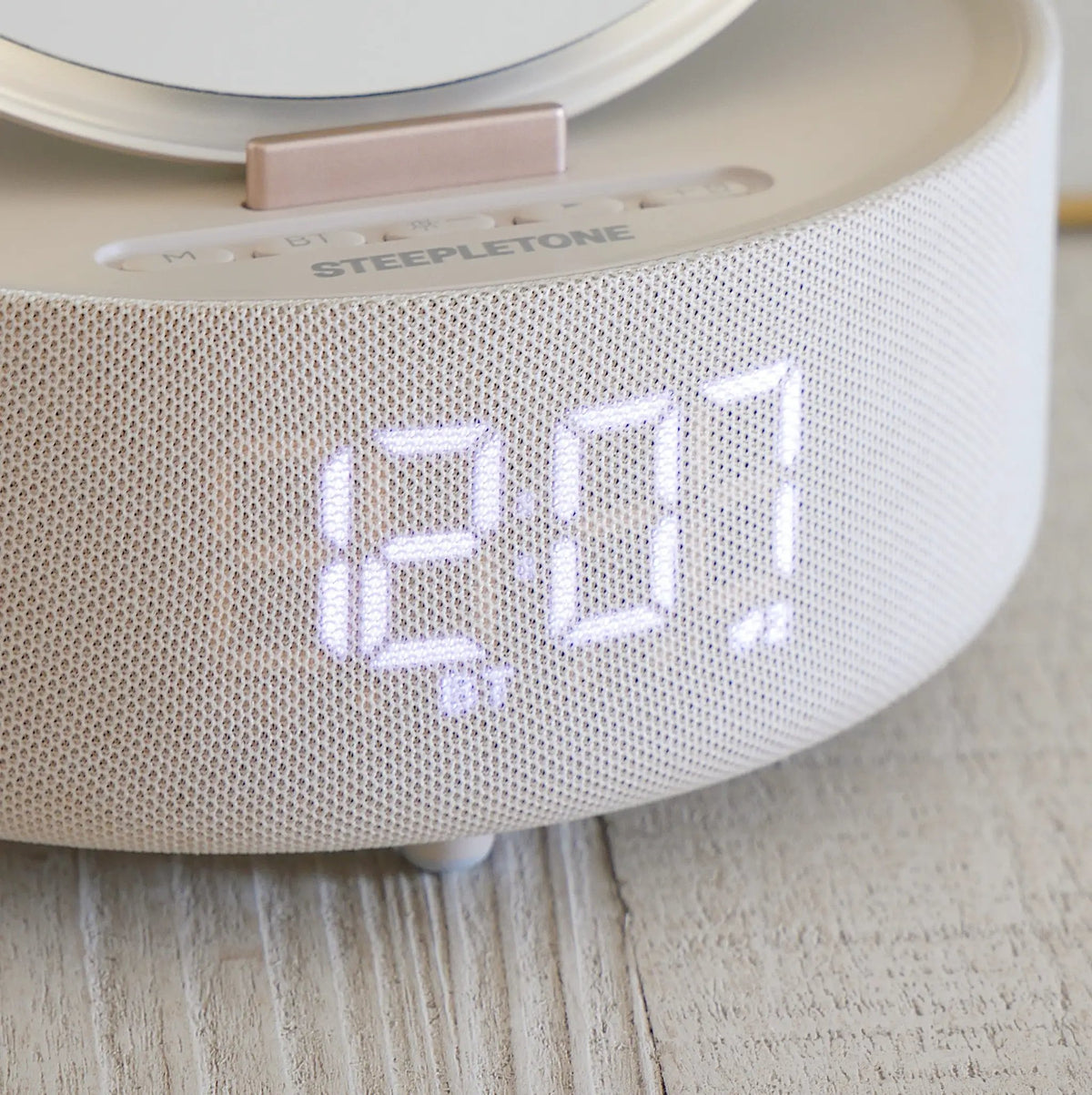 Glow Light Up Mirror With Wireless Charger And Bluetooth Speaker Alarm Clock by Clarissas Boutique