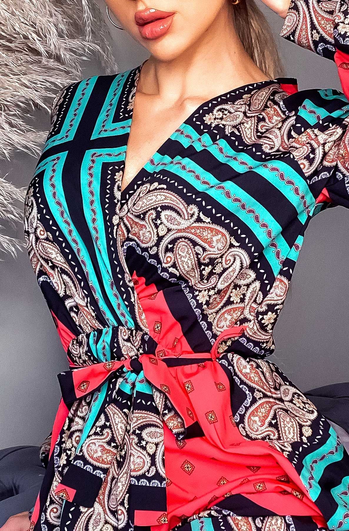 Indila Paisley Printed Dress by Clarissas Boutique London