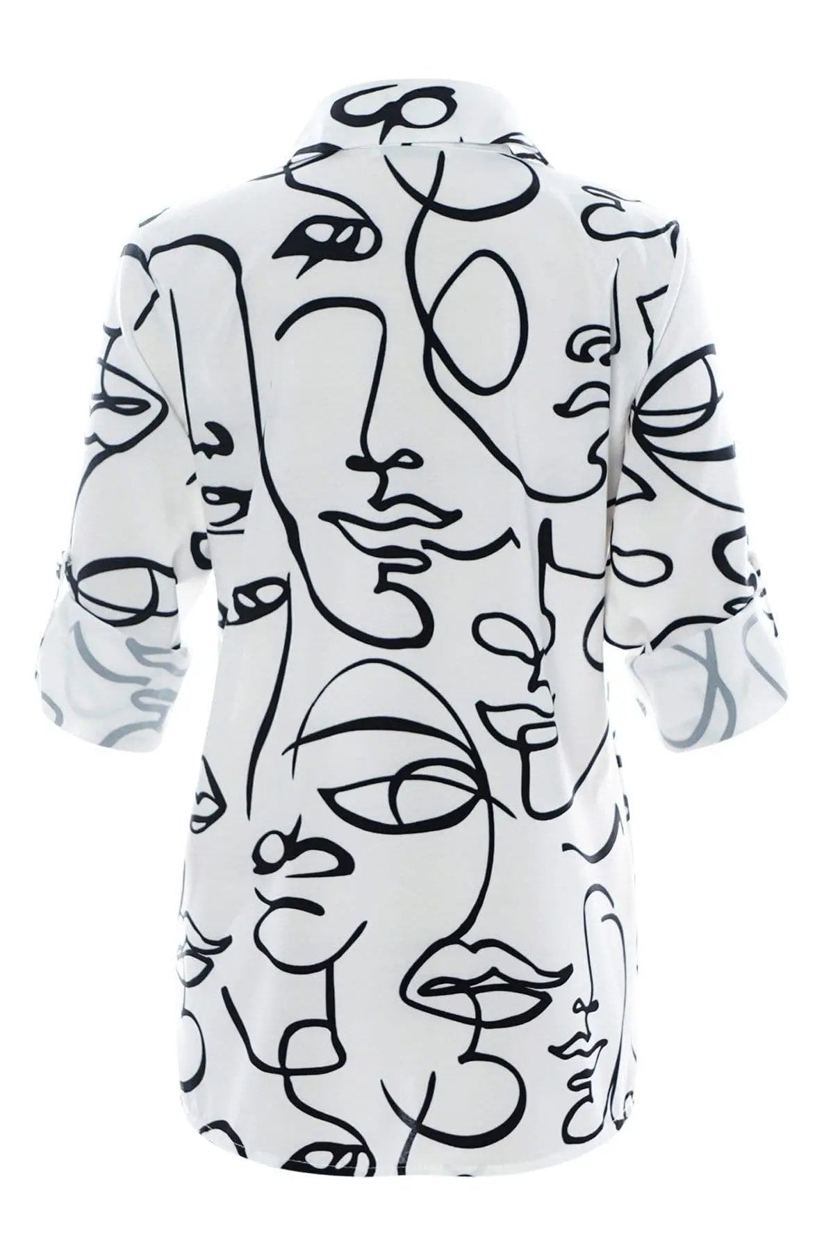 Jazmin Abstract Print Blouse Shirt Top by Clarissas Boutique London