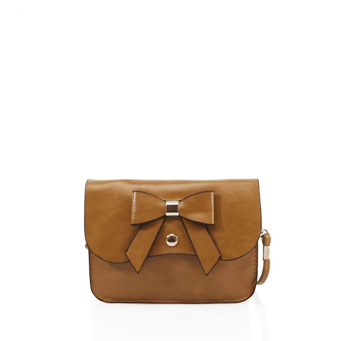 Khaki- Stylish Bow Small Crossbody Bag by Clarissas Boutique