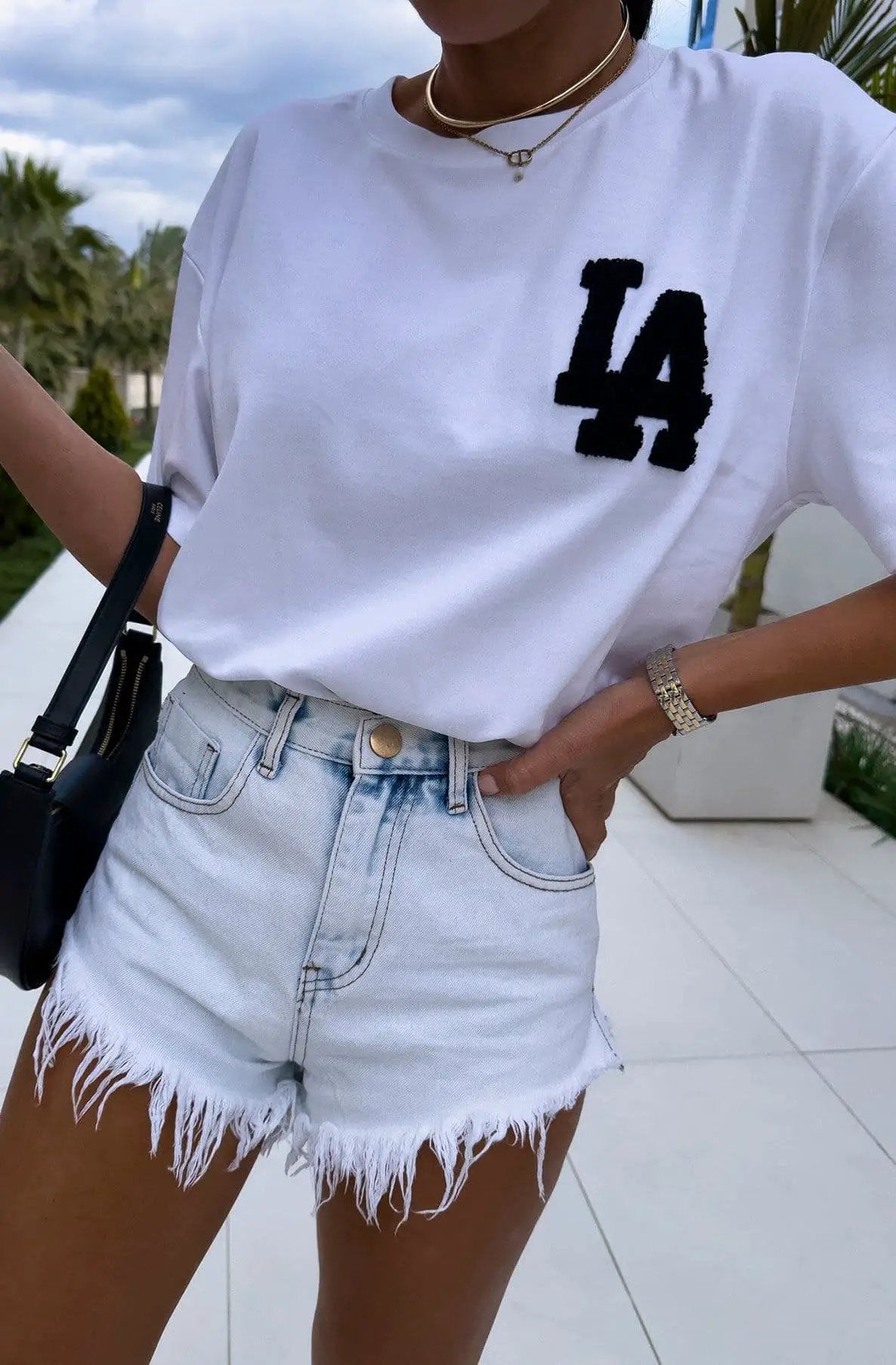 LA 1989 Oversized T'Shirt - Black by Clarissas Boutique London