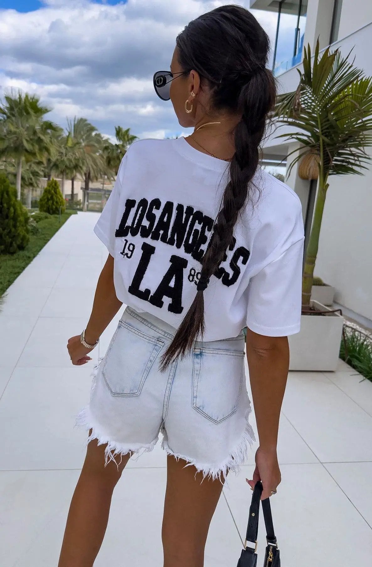LA 1989 Oversized T'Shirt - Black by Clarissas Boutique London