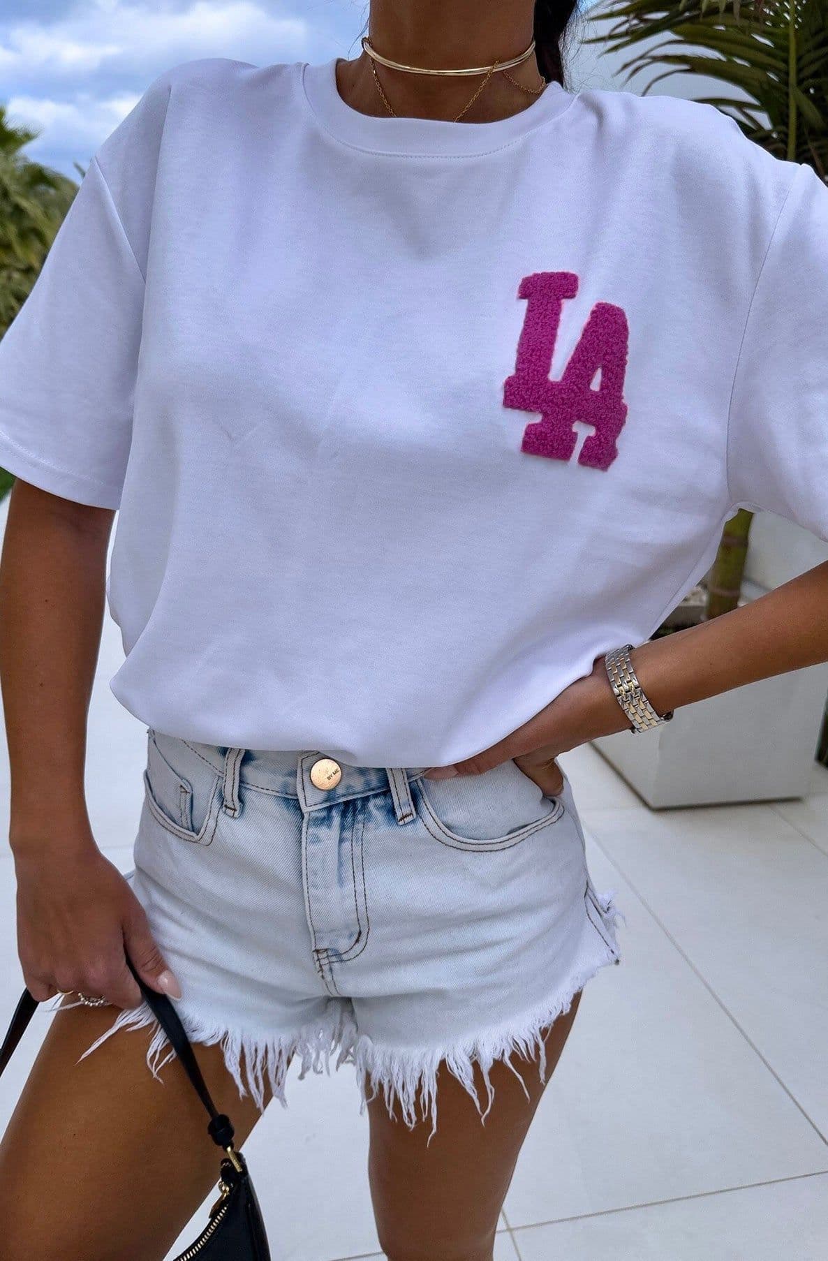 LA 1989 Oversized T'Shirt - Cherry by Clarissas Boutique London
