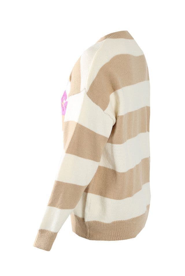 Los Angels Slogan Striped Jumper by Clarissas Boutique London