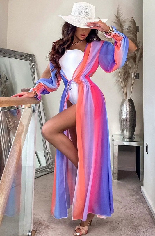 Malaysia Ombre Beach Cover Up Maxi Dress by Clarissas Boutique London