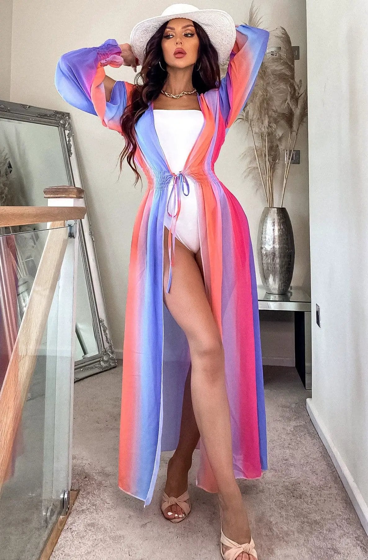 Malaysia Ombre Beach Cover Up Maxi Dress by Clarissas Boutique London