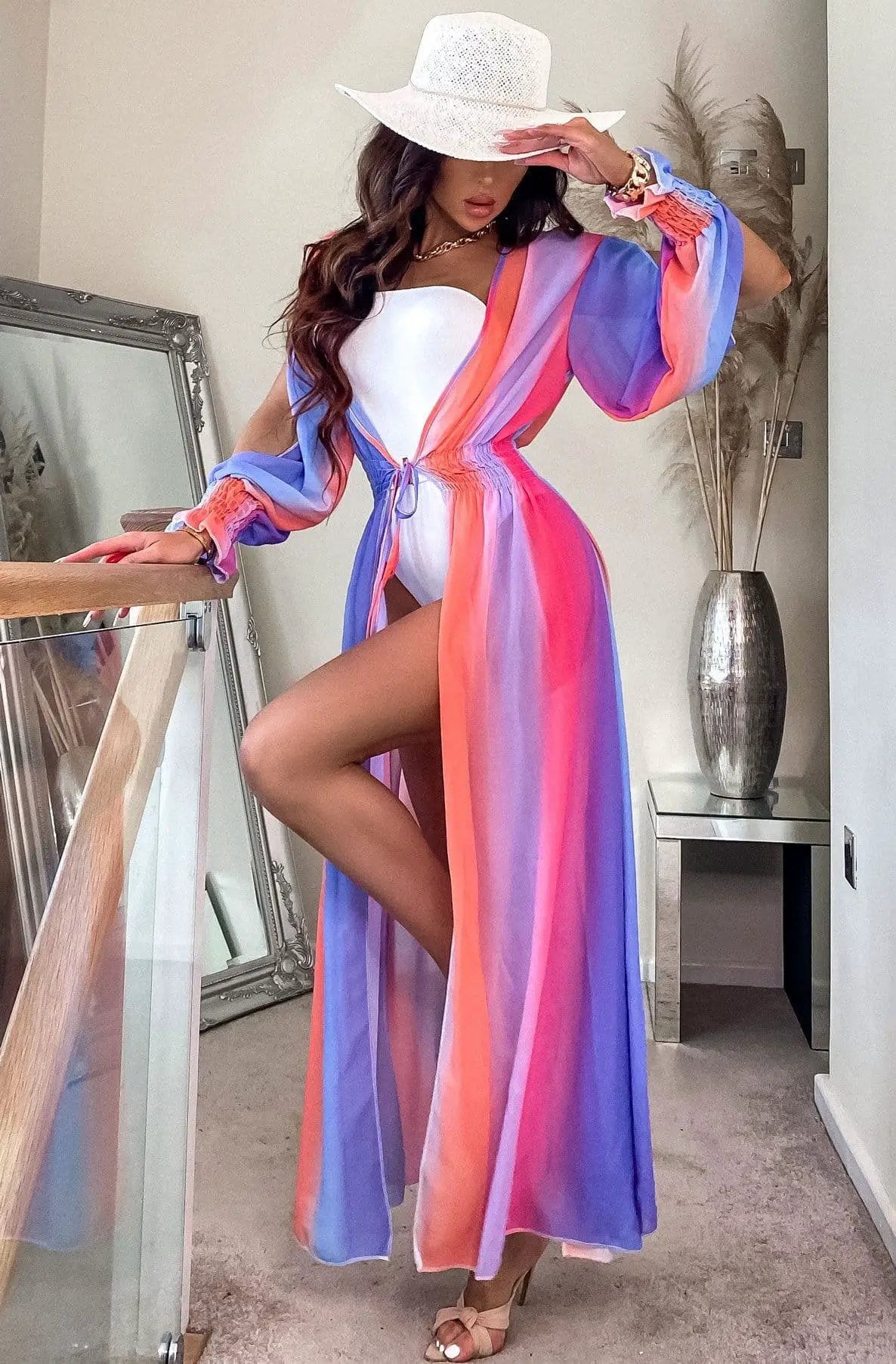 Malaysia Ombre Beach Cover Up Maxi Dress by Clarissas Boutique London