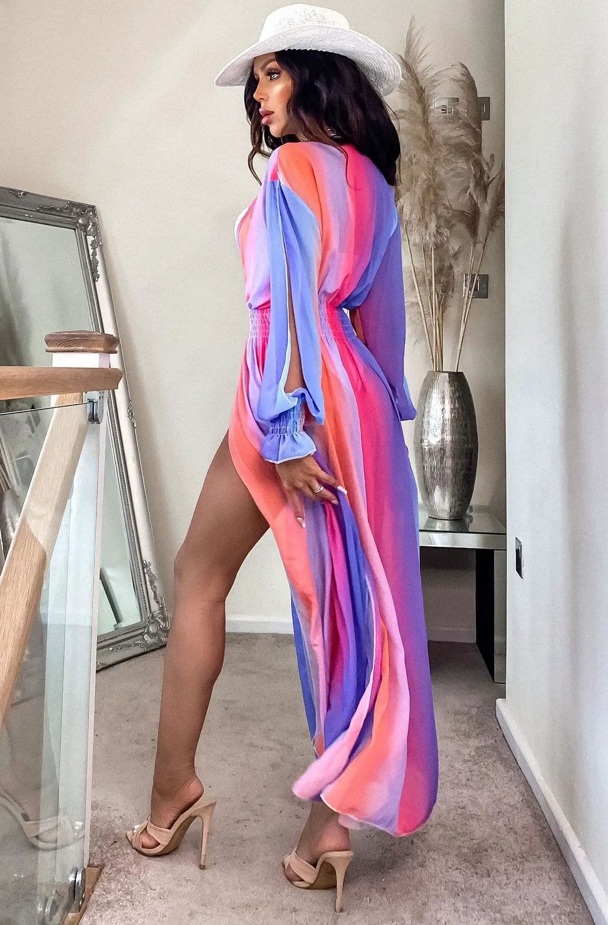 Malaysia Ombre Beach Cover Up Maxi Dress by Clarissas Boutique London