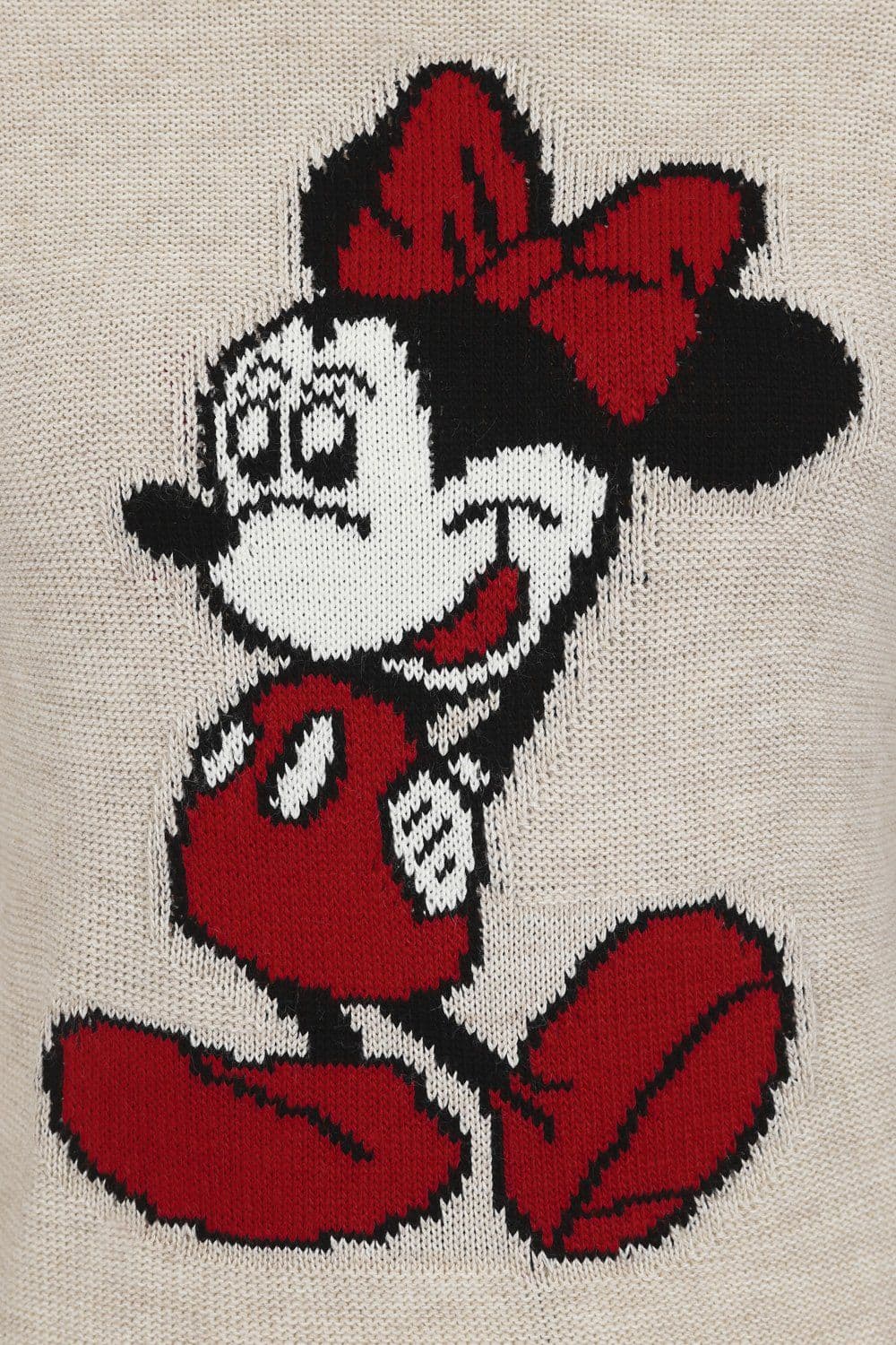 Minnie Mouse Beige Knit Woven Cartoon Lounge Set by Clarissas Boutique London