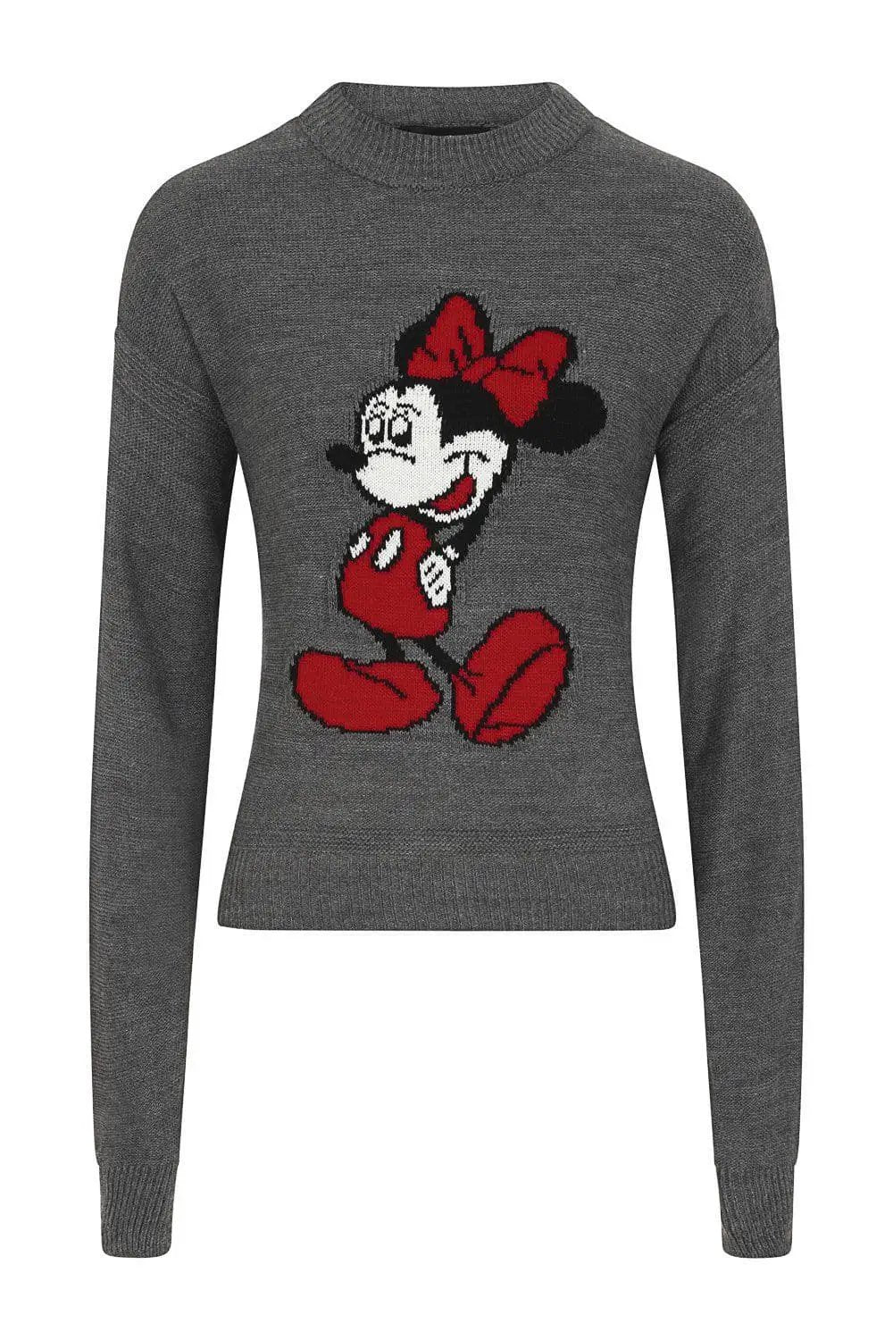 Minnie Mouse Grey Knit Woven Cartoon Lounge Set by Clarissas Boutique London