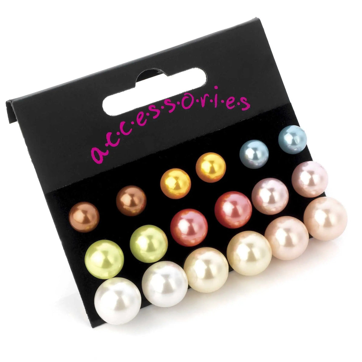 Multicolour Stud Earring sets 6 Pairs by Clarissas Boutique