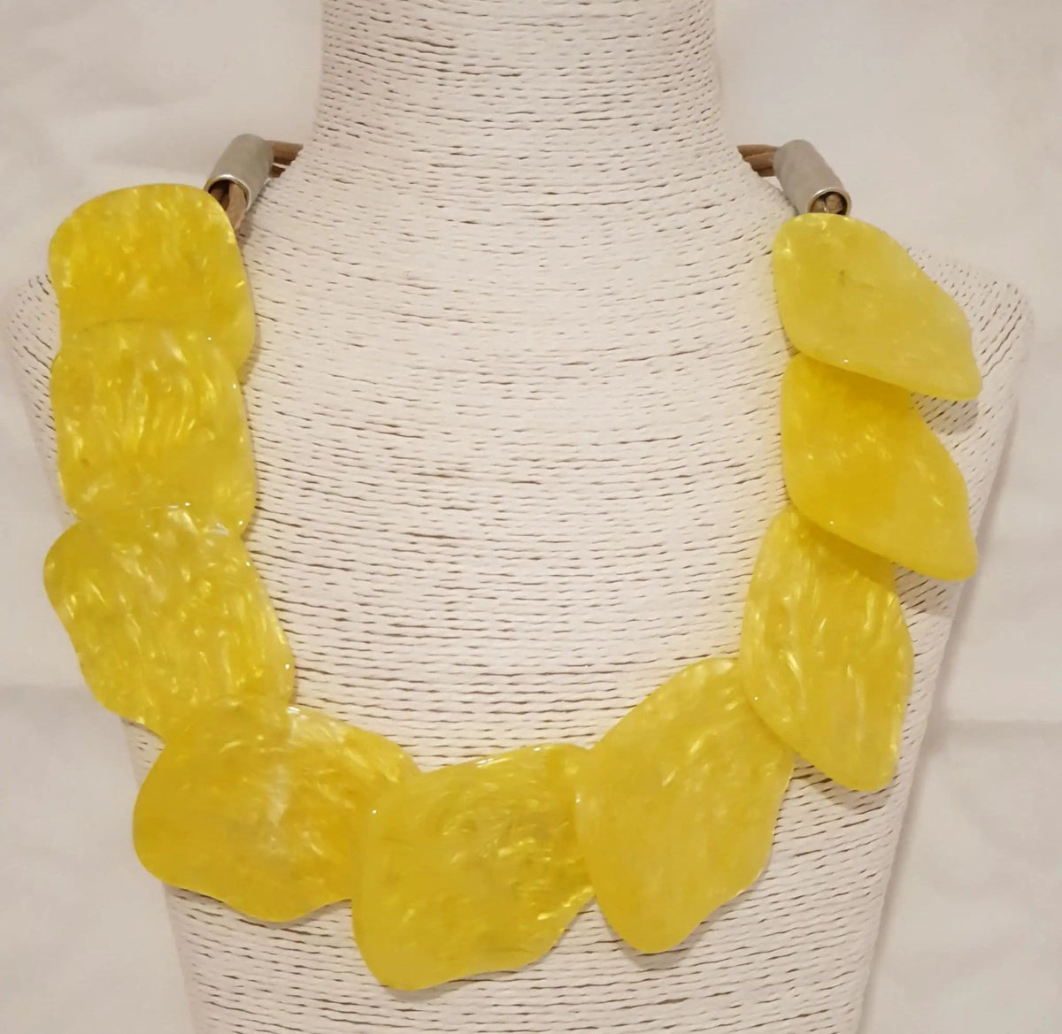 Necklace With Lobster and Clasp And Chain Extender - Yellow by Clarissas Boutique