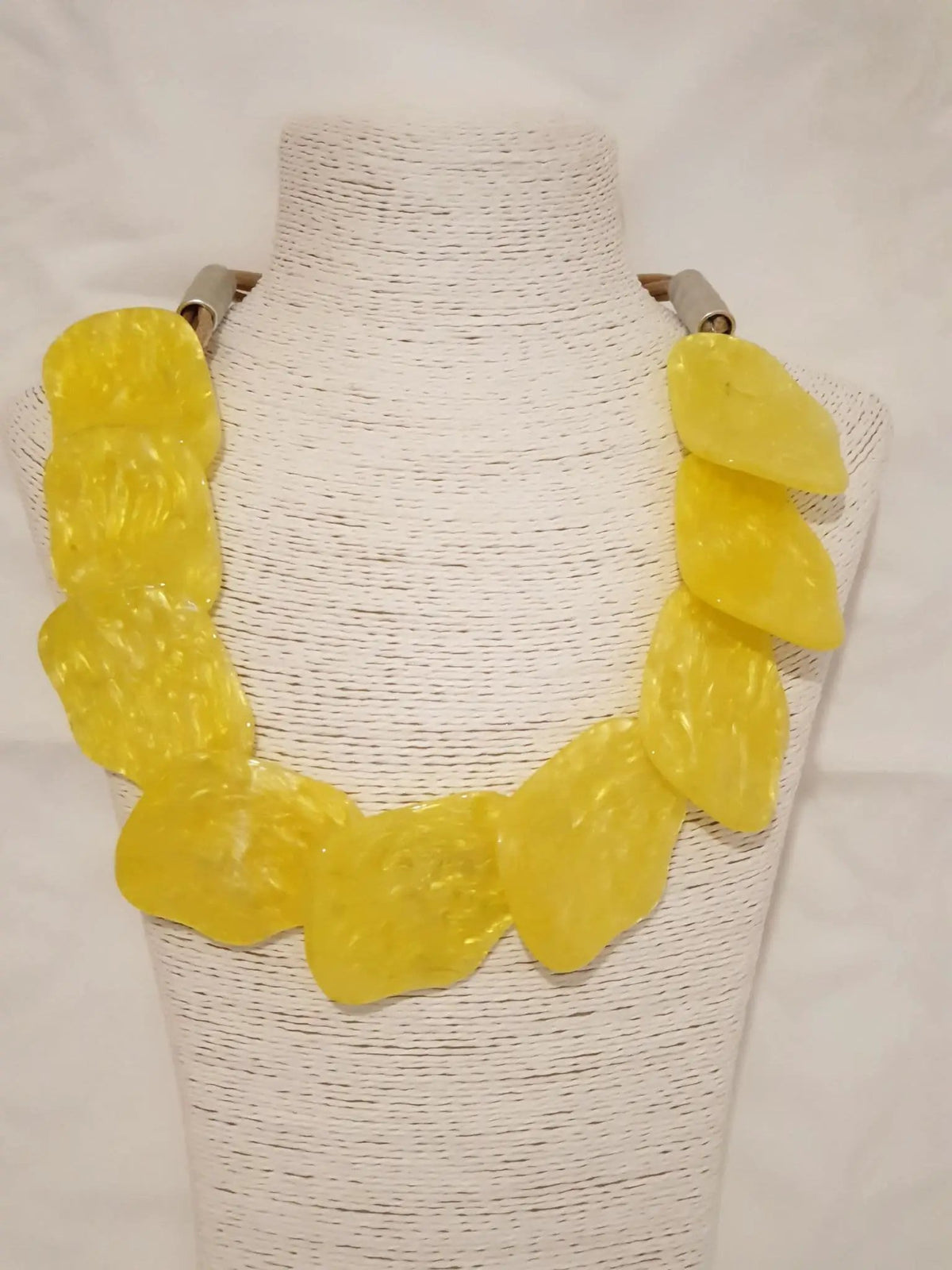 Necklace With Lobster and Clasp And Chain Extender - Yellow by Clarissas Boutique