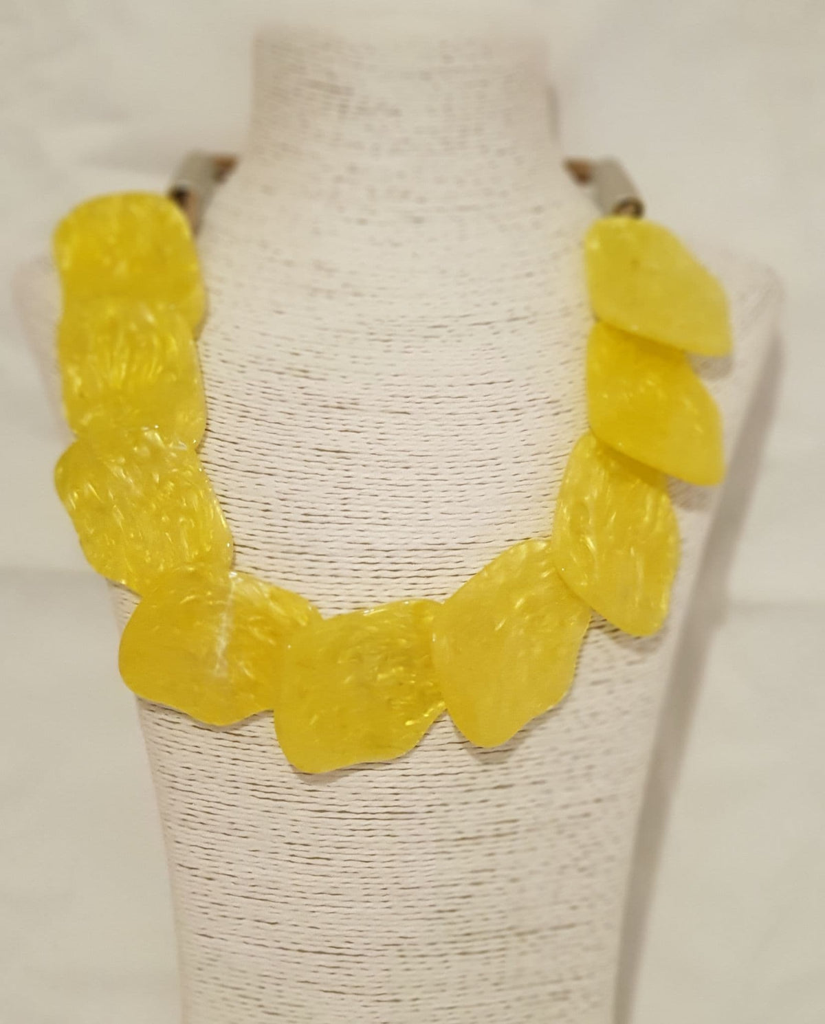 Necklace With Lobster and Clasp And Chain Extender - Yellow by Clarissas Boutique