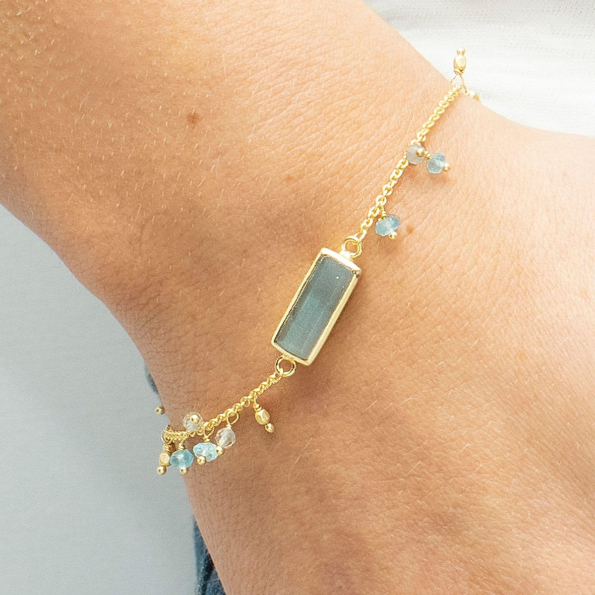 Nordic Nights Labradorite And Gem Bead Bracelet by Clarissas Boutique
