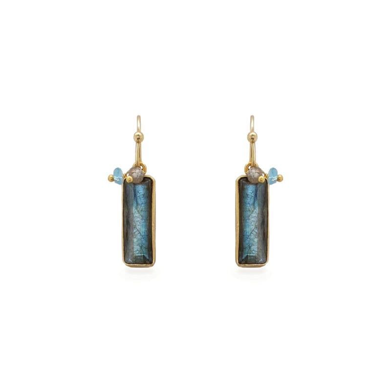 Nordic Nights Labradorite And Gem Bead Earrings by Clarissas Boutique London