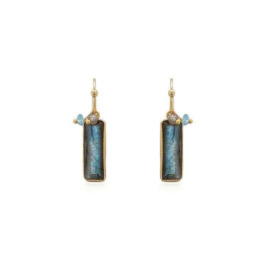 Nordic Nights Labradorite And Gem Bead Earrings by Clarissas Boutique London