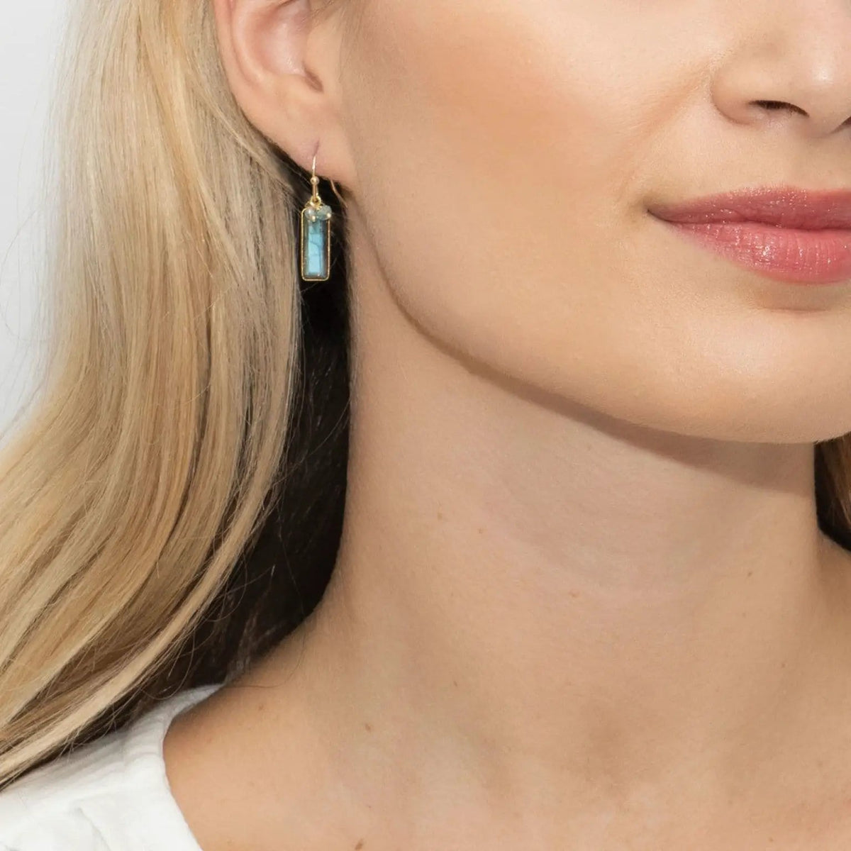 Nordic Nights Labradorite And Gem Bead Earrings by Clarissas Boutique London
