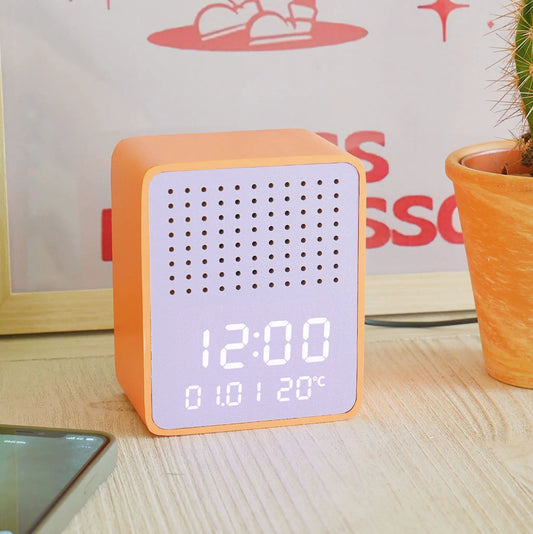 Orange And Purple Rise & Play Bluetooth Speaker & Alarm Clock by Steepletone