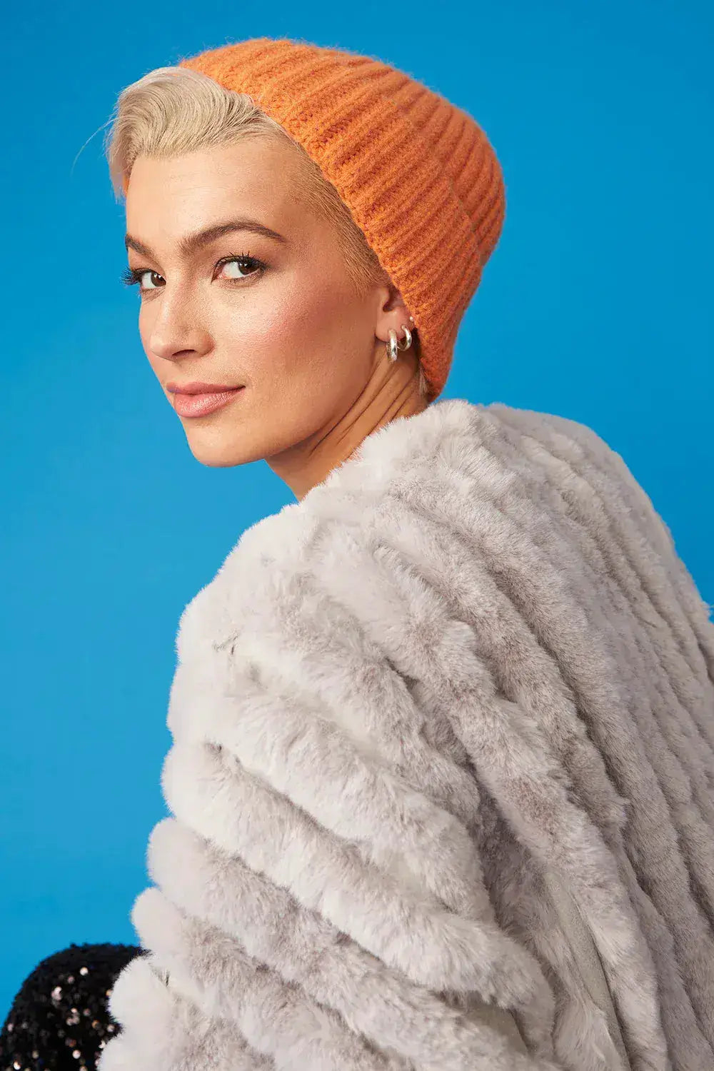 Orange - Banana Peel Blend Beanie Hat by Clarissas Boutique