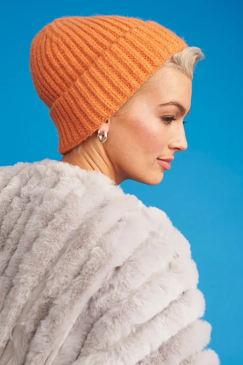 Orange - Banana Peel Blend Beanie Hat by Clarissas Boutique