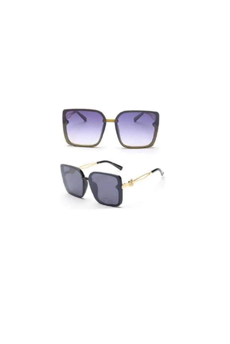 Oversized Sunglasses With Gold Bee Motif Arm by Clarissas Boutique