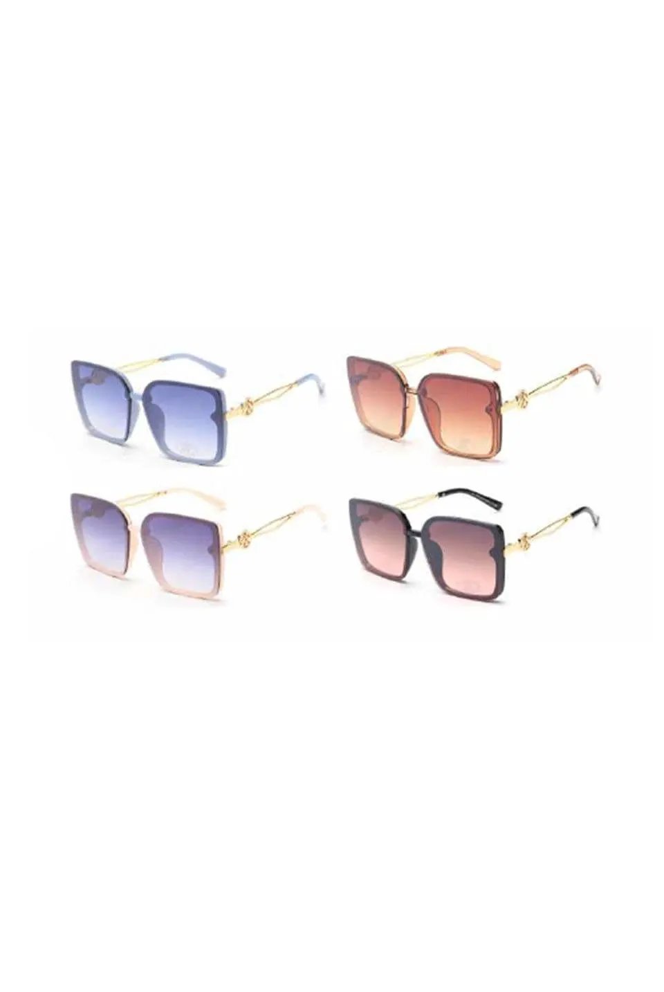 Oversized Sunglasses With Gold Bee Motif Arm by Clarissas Boutique